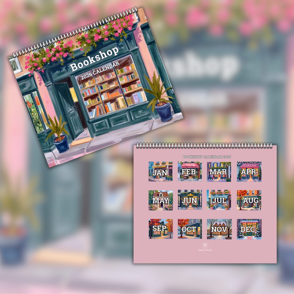 Bookshop Calendar 2026, Wall Art Calendar