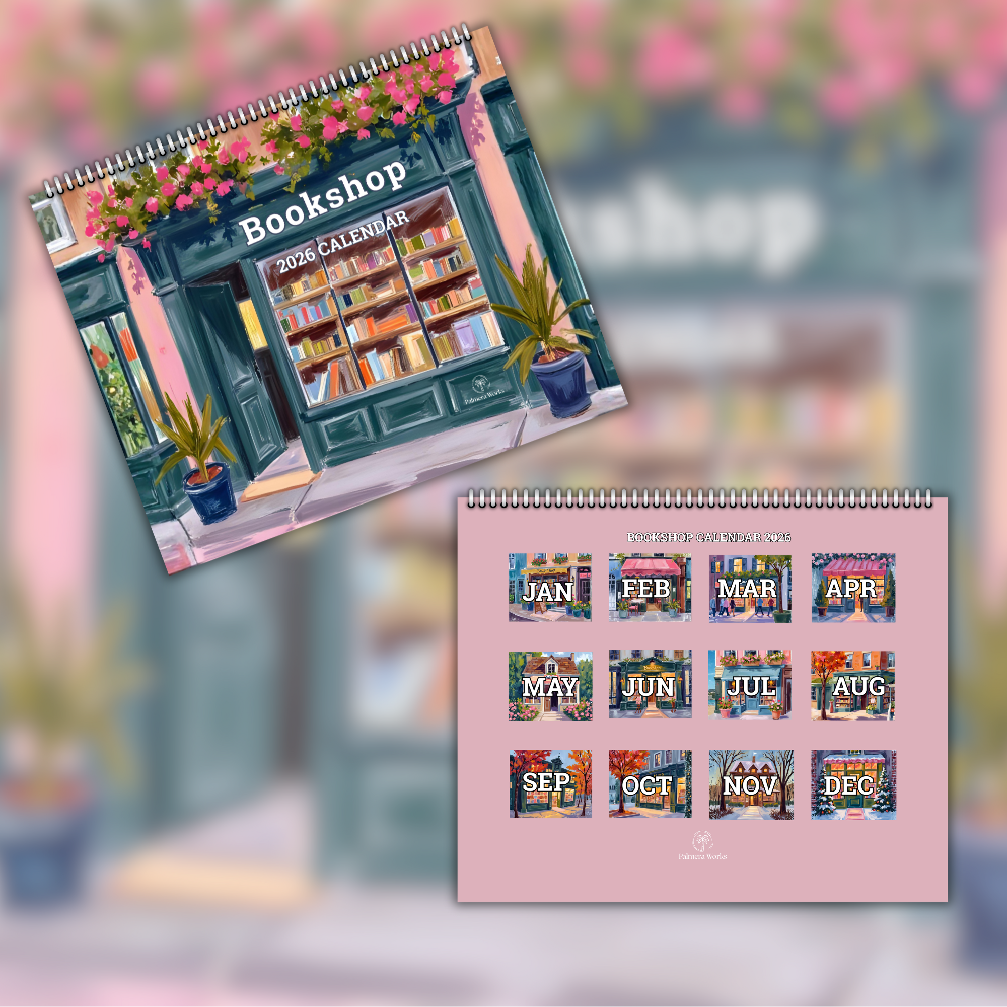 Bookshop Calendar 2026, Wall Art Calendar