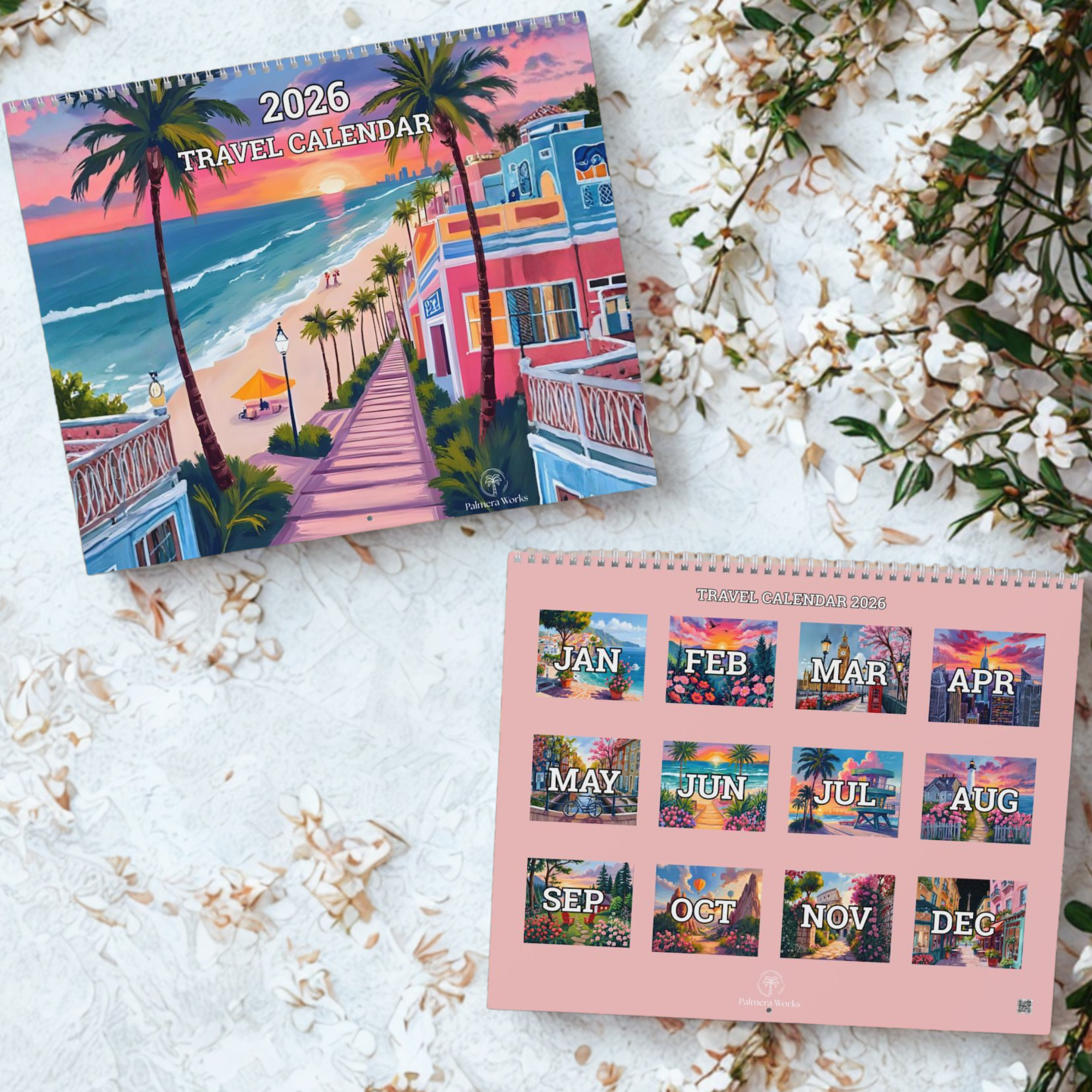 Travel Calendar for 2026, Wall Art Calendar