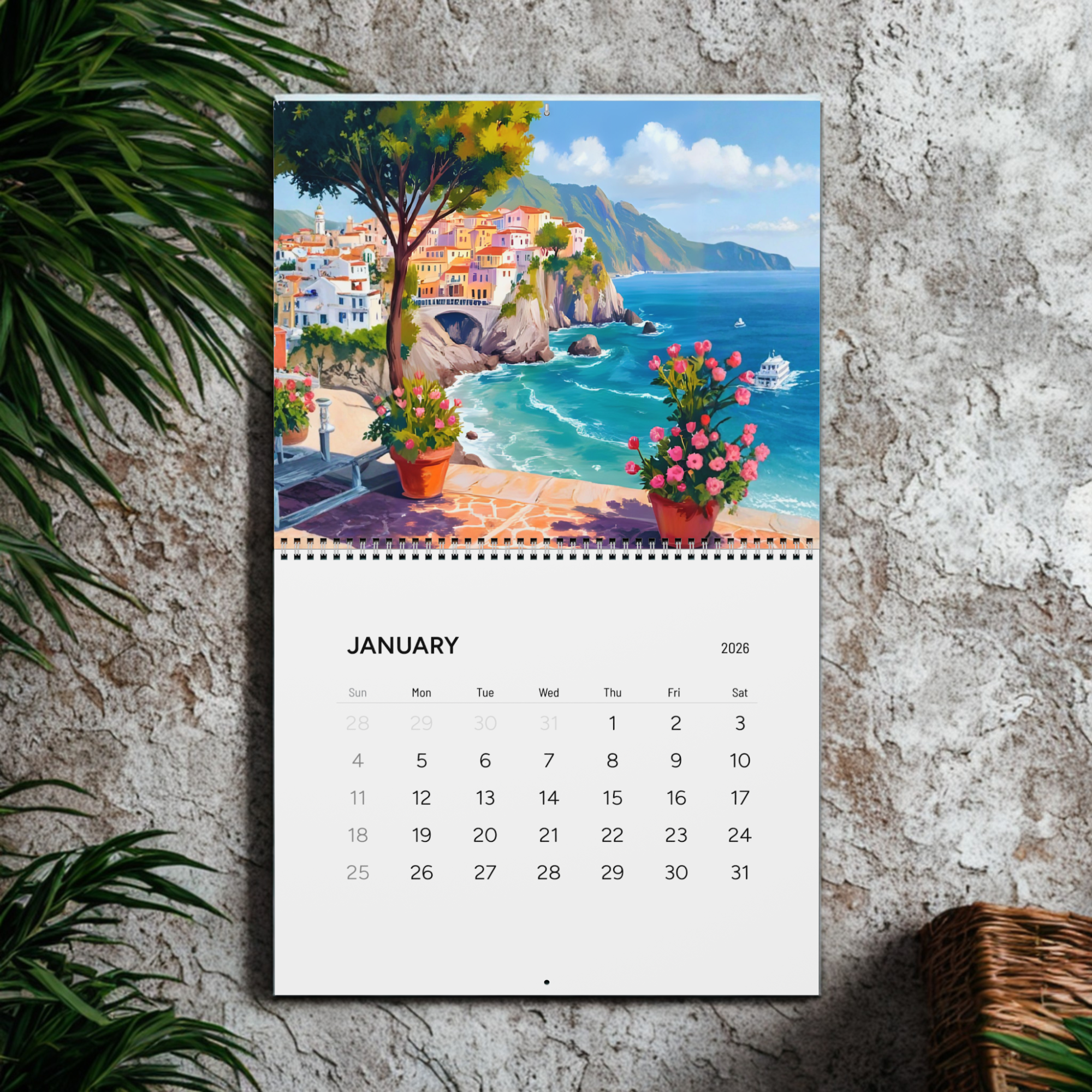 Travel Calendar for 2026, Wall Art Calendar