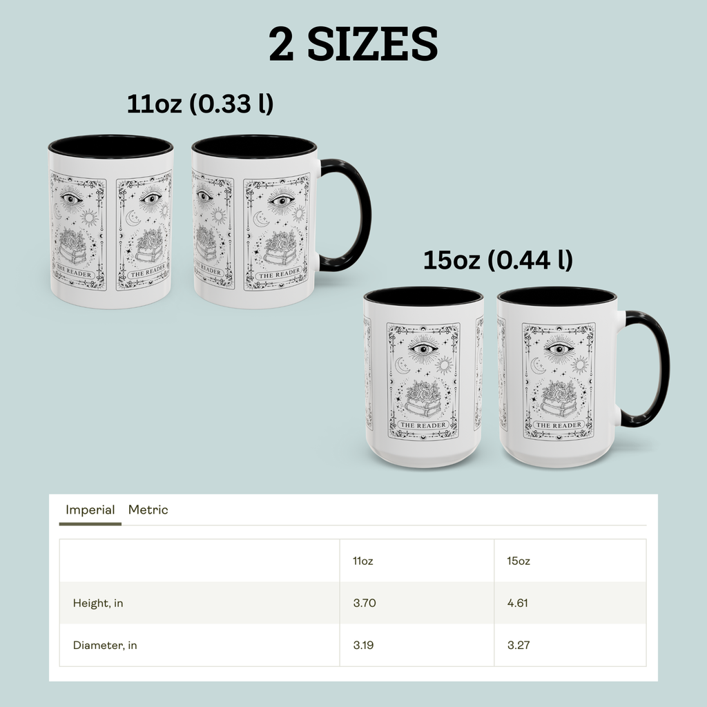 The Reader Tarort Card Mug 11oz/15oz