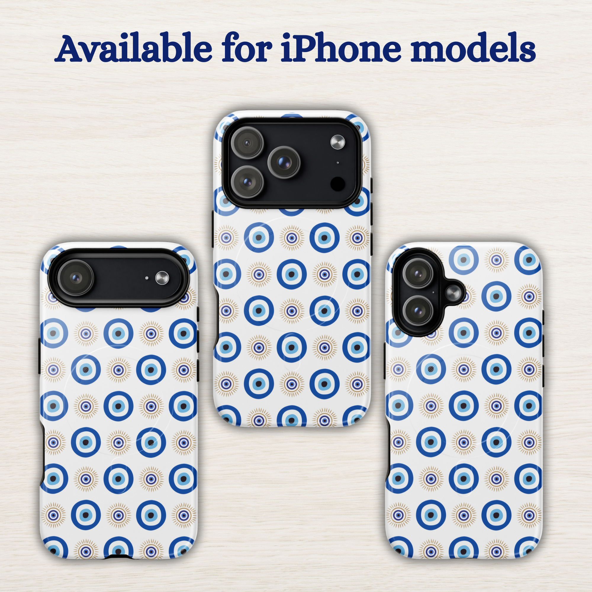 Evil eye phone case, MagSafe tough case for iPhone