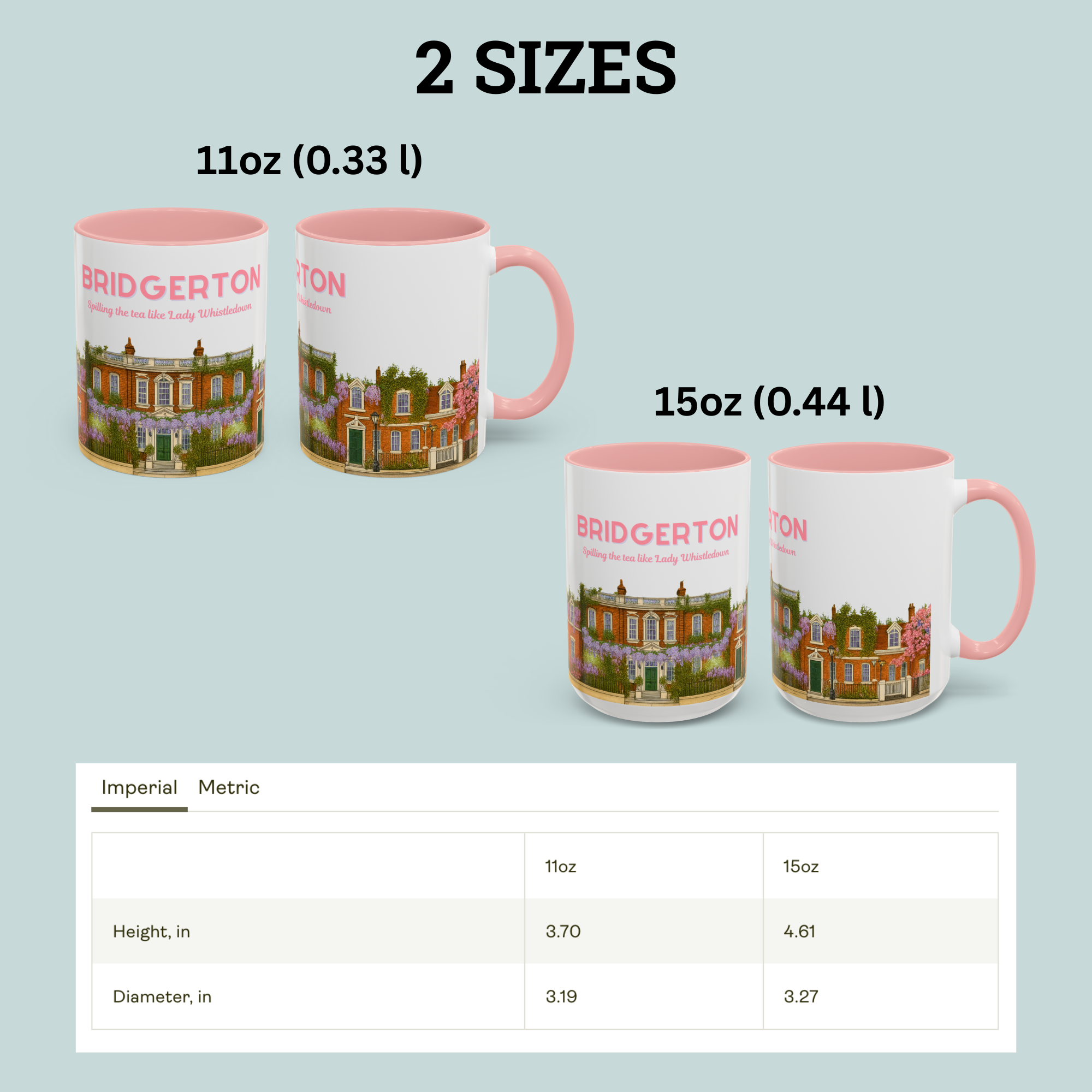 Bridgerton Mug, Spilling the tea like Lady Whistledown