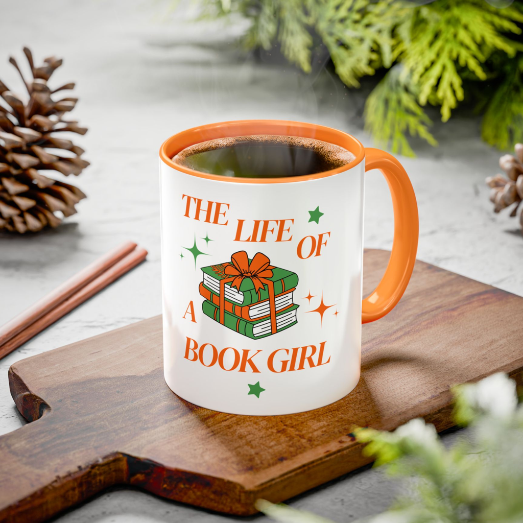 The Life of a Book Girl Mug, Book Lover Coffee Cup