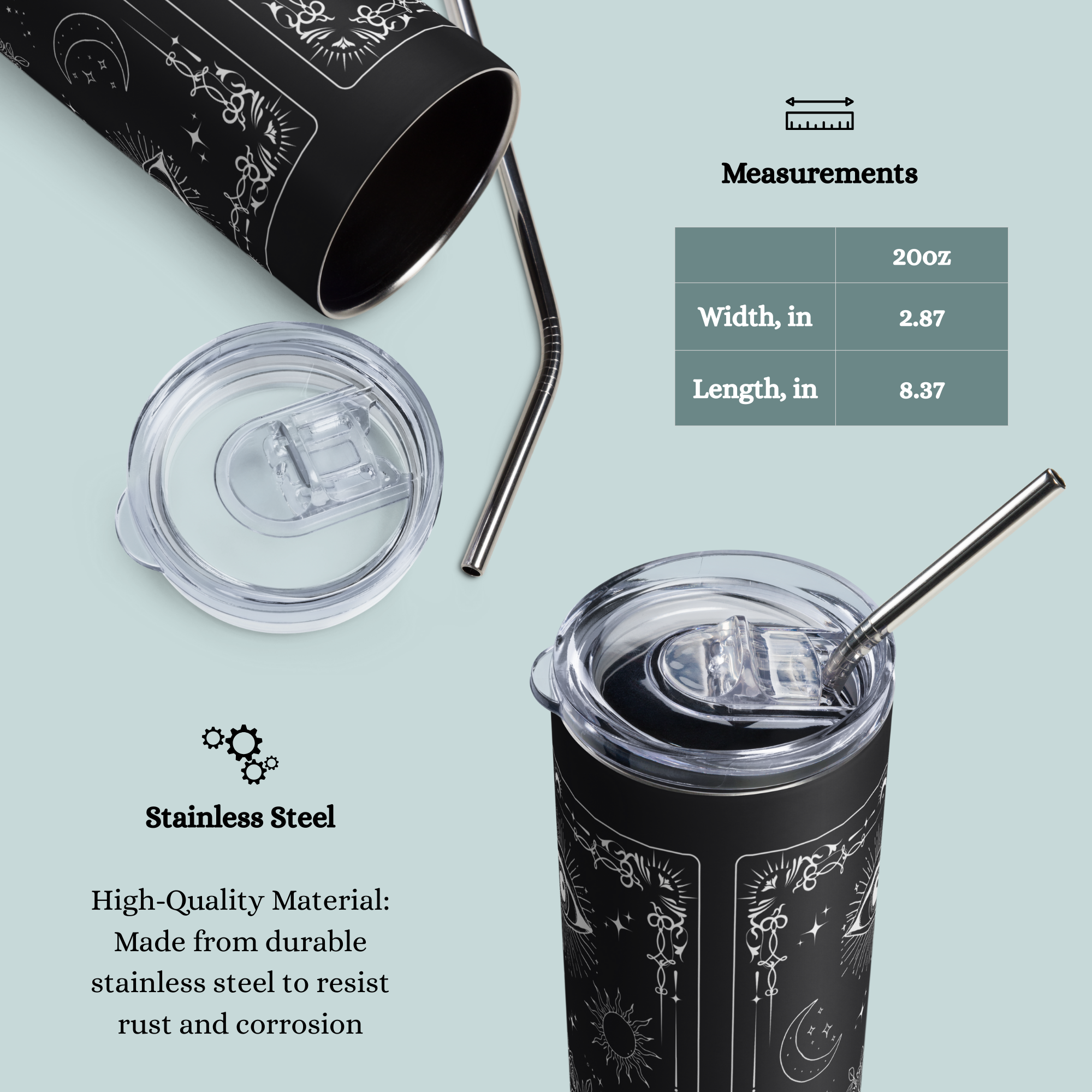 The Reader Tarot Card Tumbler 20oz