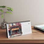 Bookshop Art Desktop Calendar 2026