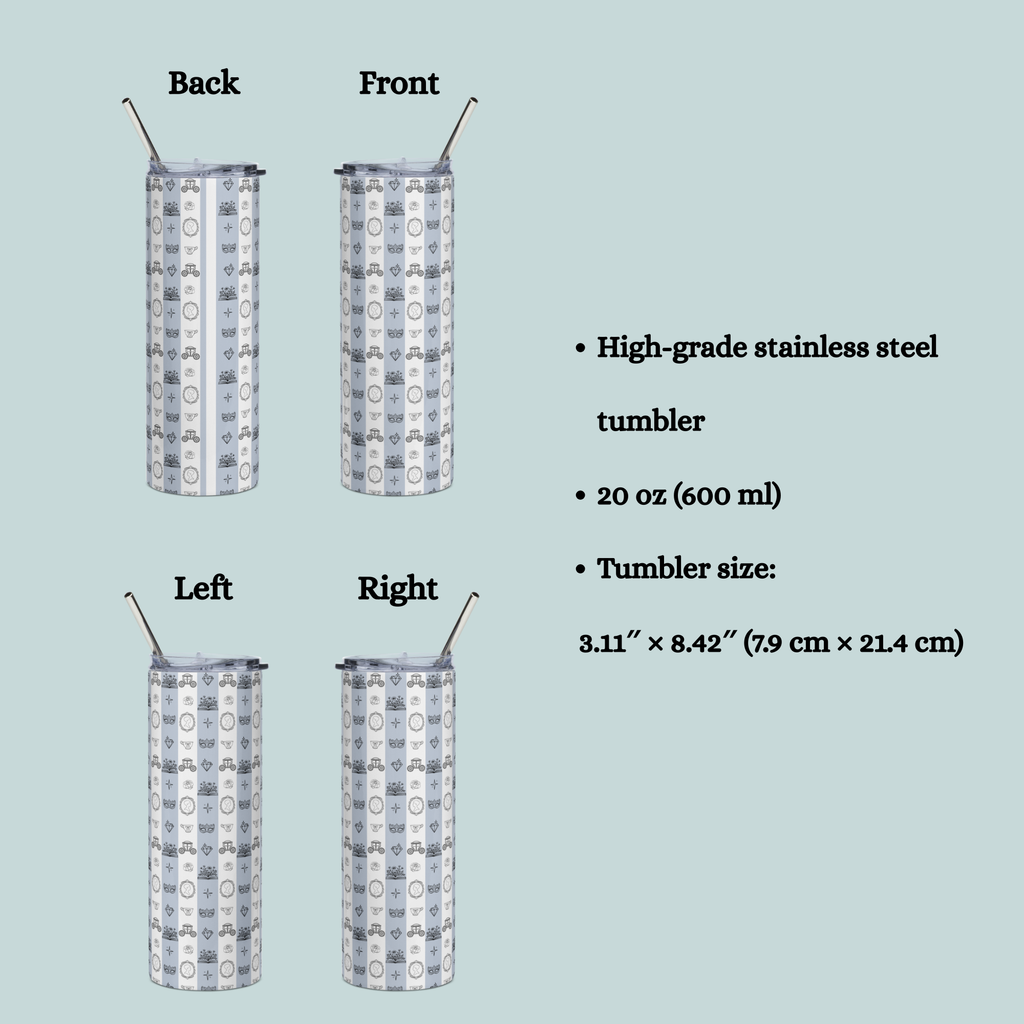 Bridgerton inspired Tumbler 20oz Stainless Steel, Regency Romance Drinkware