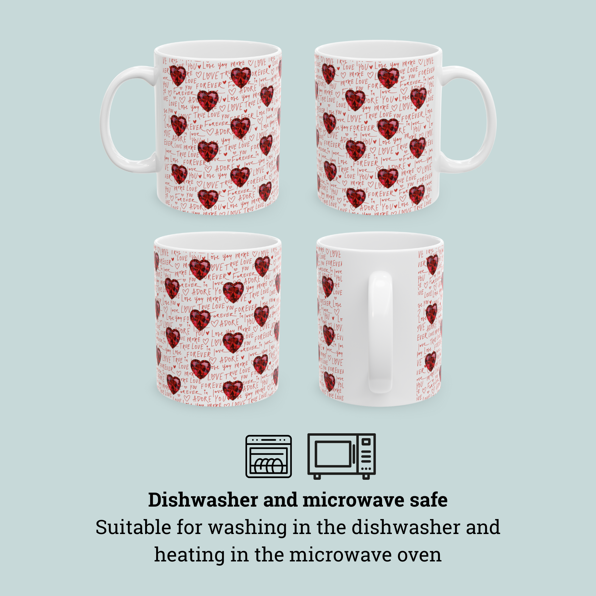 Love Heart Mug, Love Ceramic Mug