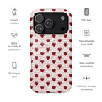 Handwritten Love Hearts iPhone case, Impact-Resistant Case