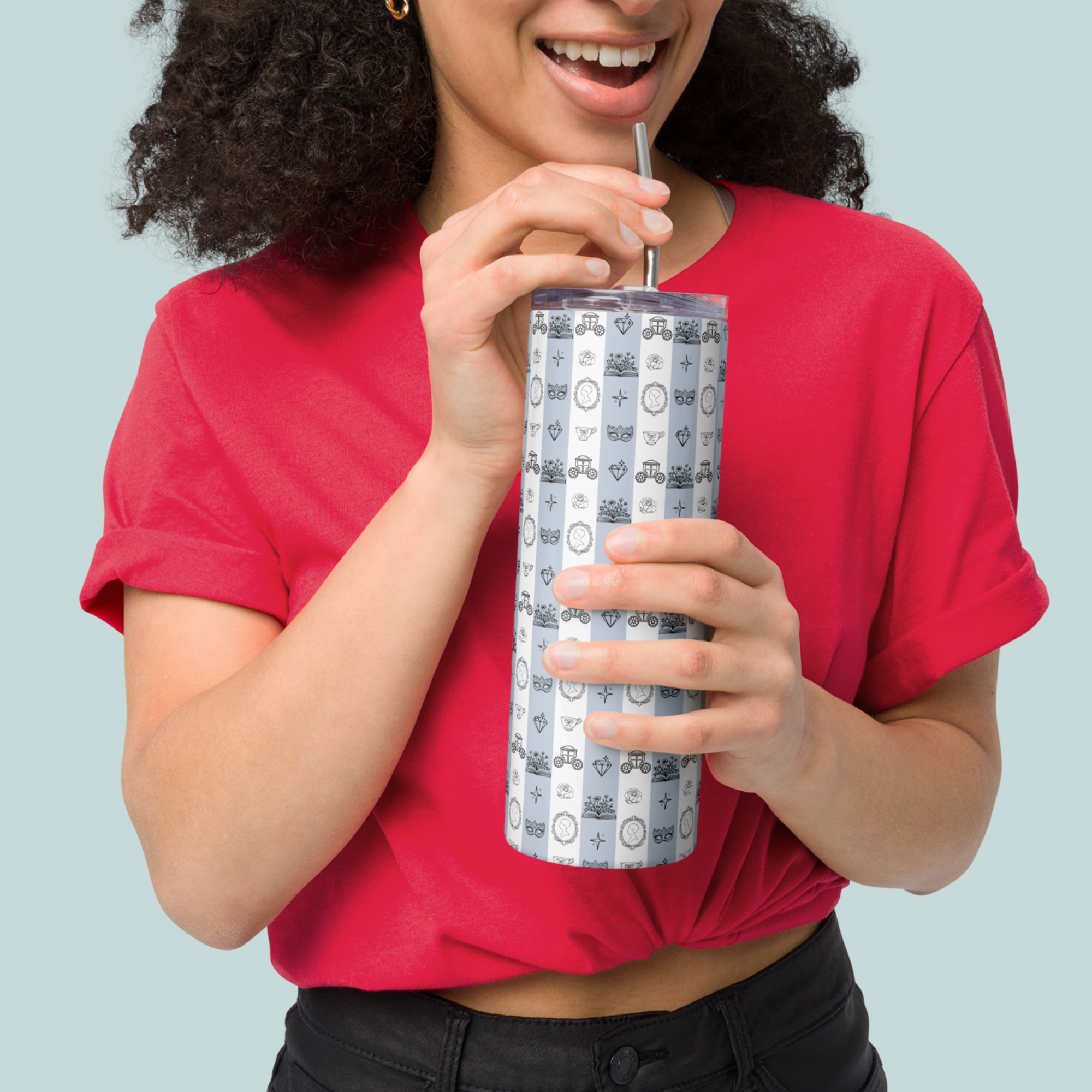 Bridgerton inspired Tumbler 20oz Stainless Steel, Regency Romance Drinkware