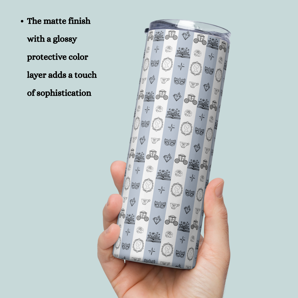 Bridgerton inspired Tumbler 20oz Stainless Steel, Regency Romance Drinkware