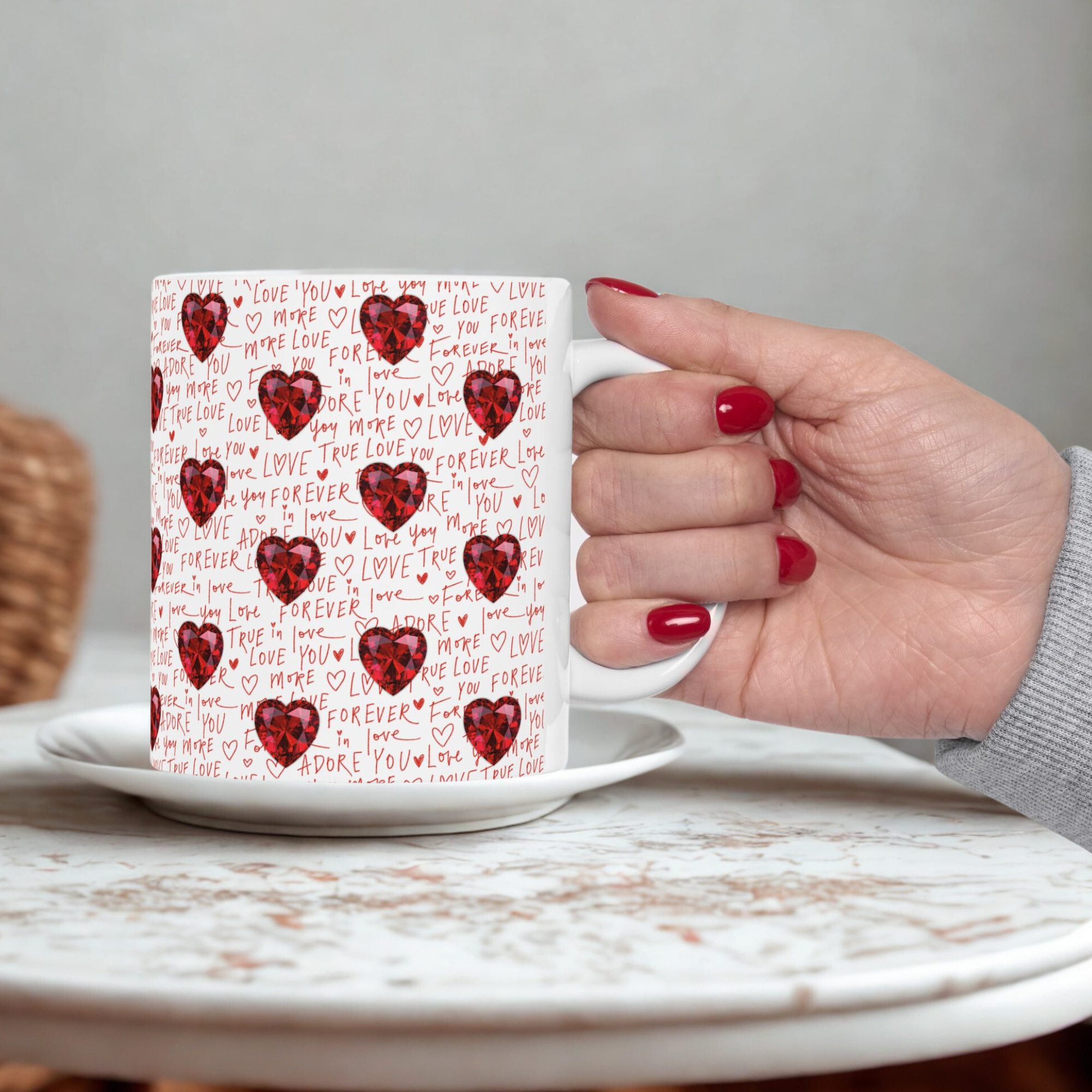 Love Heart Mug, Love Ceramic Mug