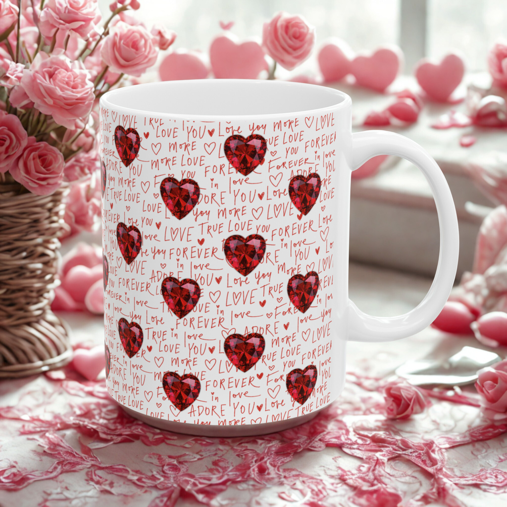 Love Heart Mug, Love Ceramic Mug