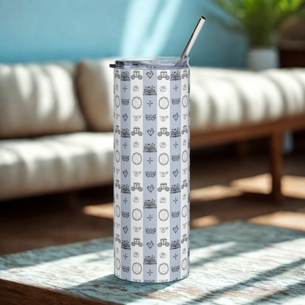 Bridgerton inspired Tumbler 20oz Stainless Steel, Regency Romance Drinkware